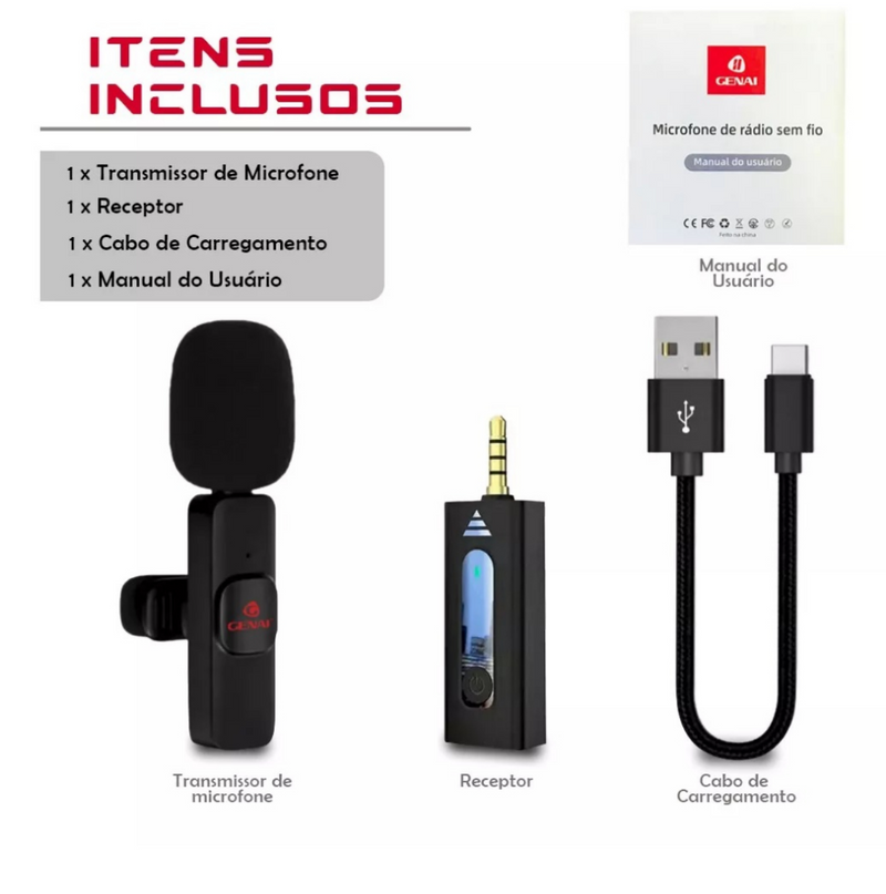 Microfone sem fio K35 Wireless