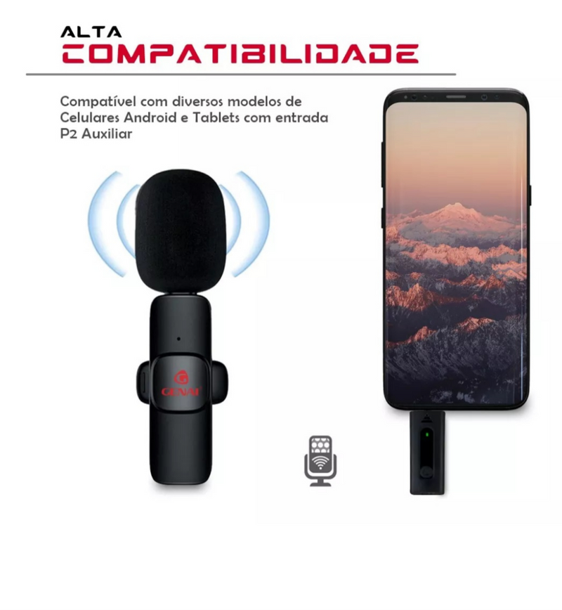 Microfone sem fio K35 Wireless