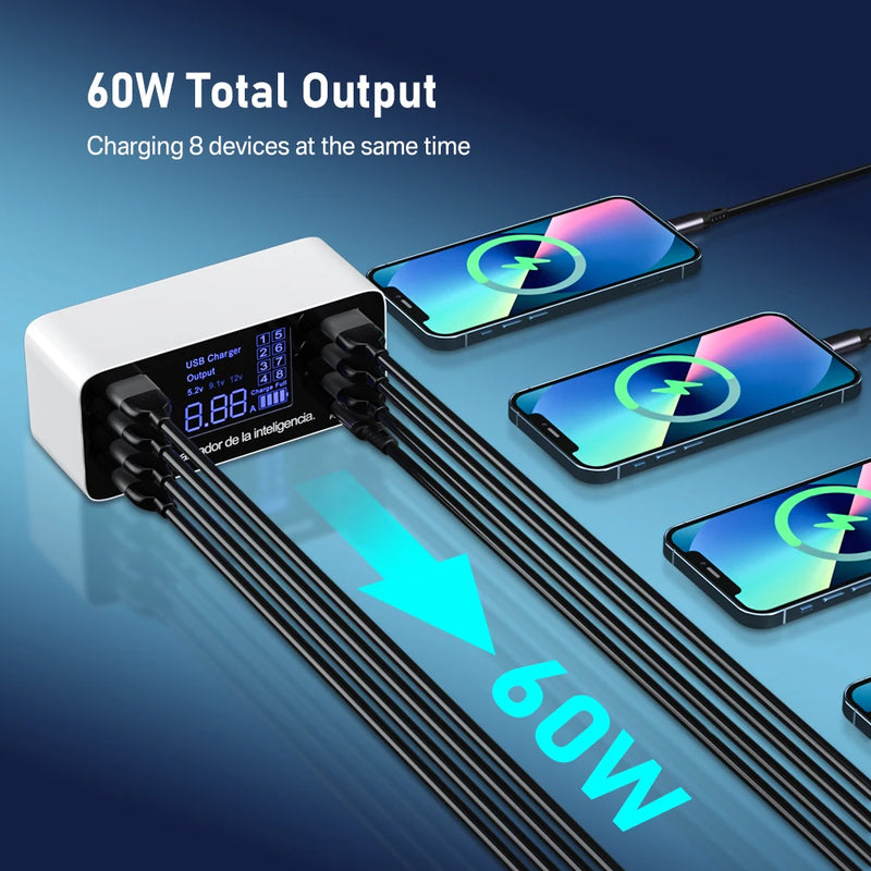 Usb charge Power 60W, Carregador Super Rápido para iPhone 14, 13, 12 Pro, Xiaomi, QC 3.0, 4.0,