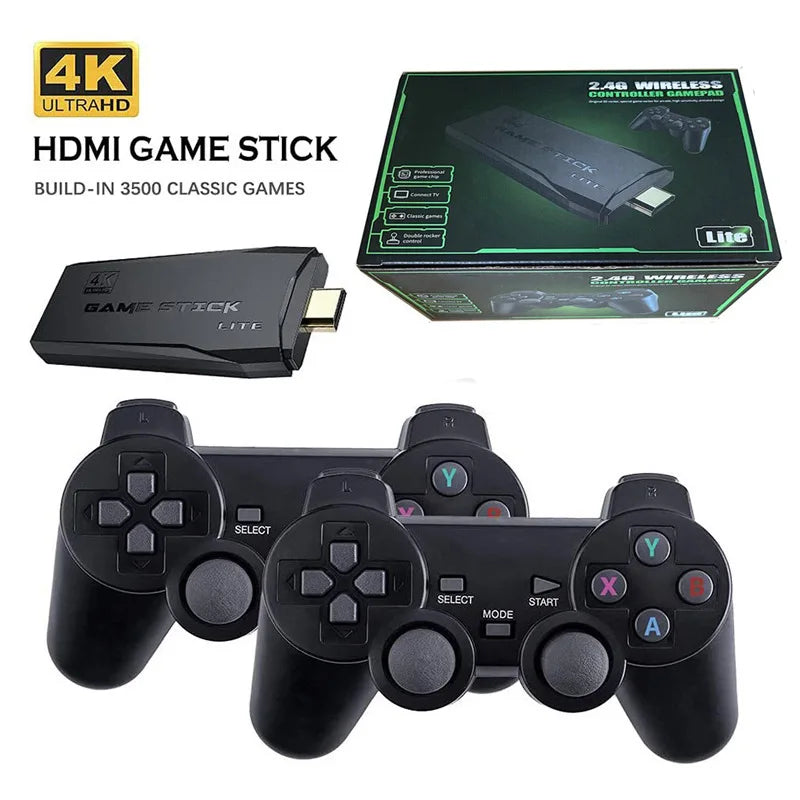 Video Game Stick Lite 4K 64GB com controles e mais de 10000 jogos