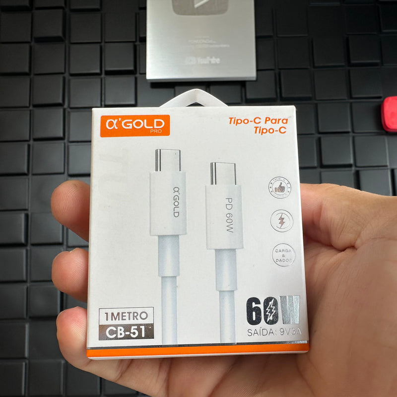 Cabo USB 30W a 60W de potência da marca Gold