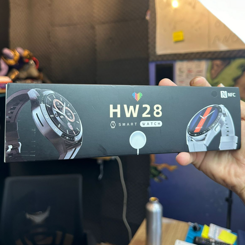 Smartwatch HW28 com NFC Modelo Luxury