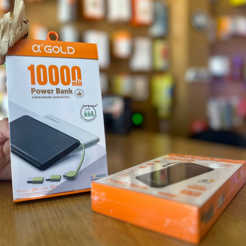 Bateria portátil Pawer Bank da GOLD 10000mAh  linha Prime